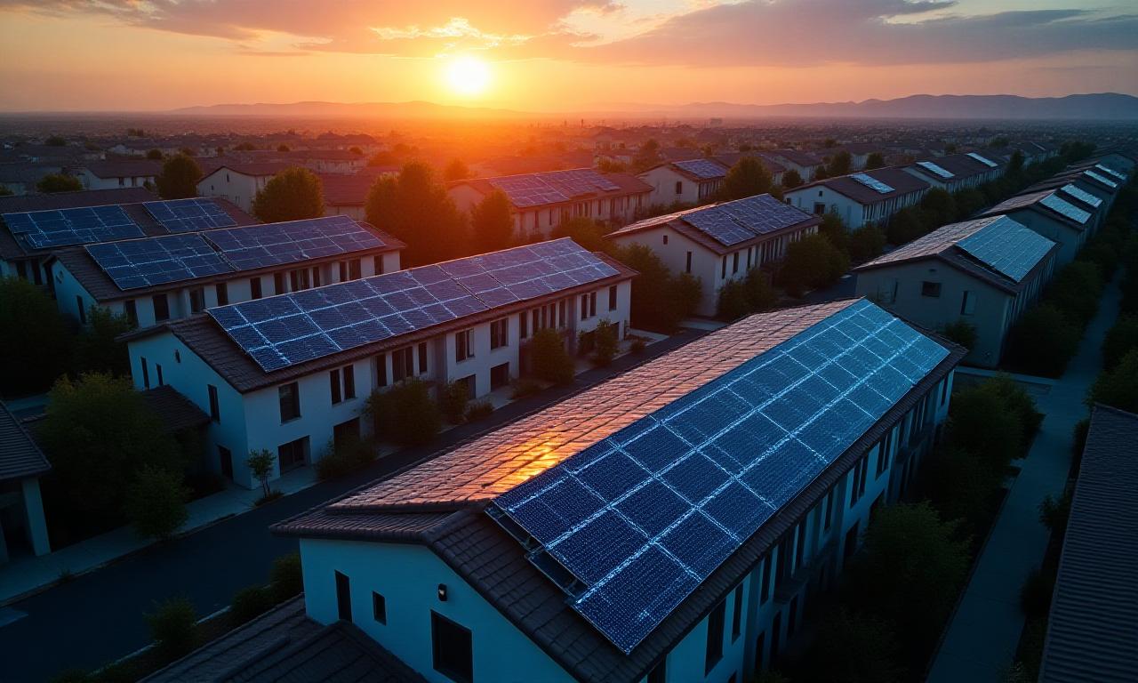 Aerial view of a complex solar installation mapped with cartographic precision